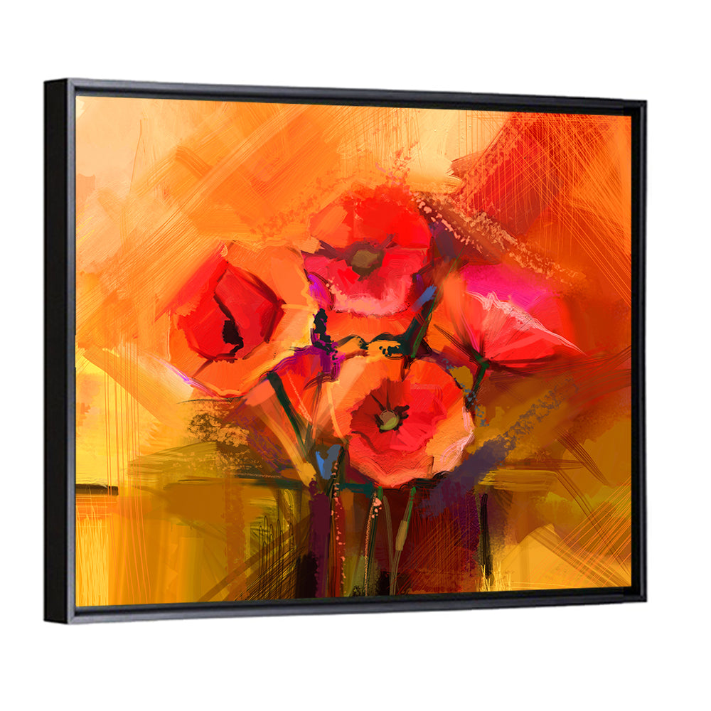 Red Poppy Flower Wall Art