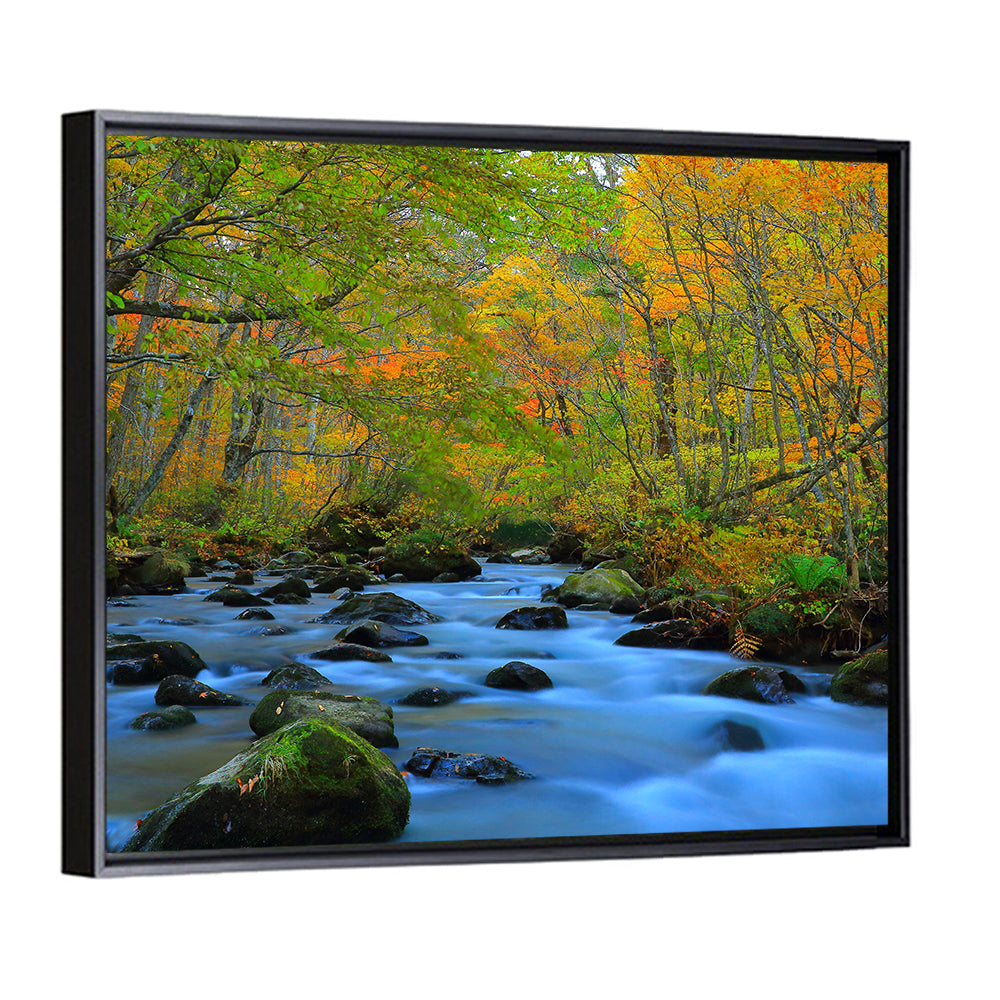 Oirase Gorge Autumn Stream Wall Art