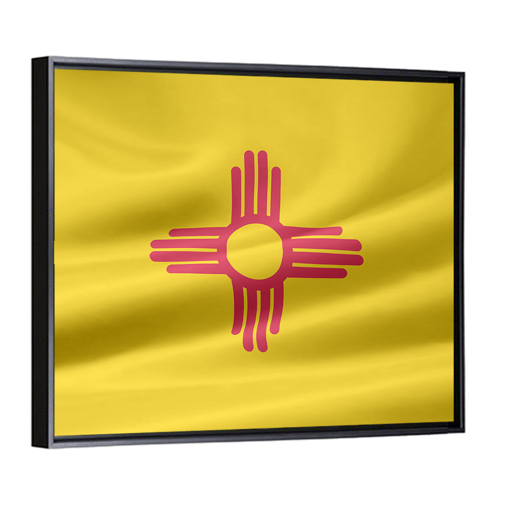 New Mexico Flag with Zia Symbol Wall Art