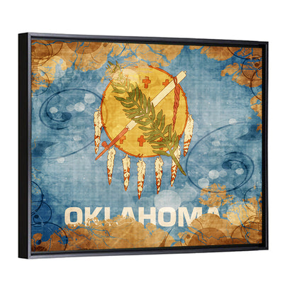 Vintage Oklahoma Flag Wall Art