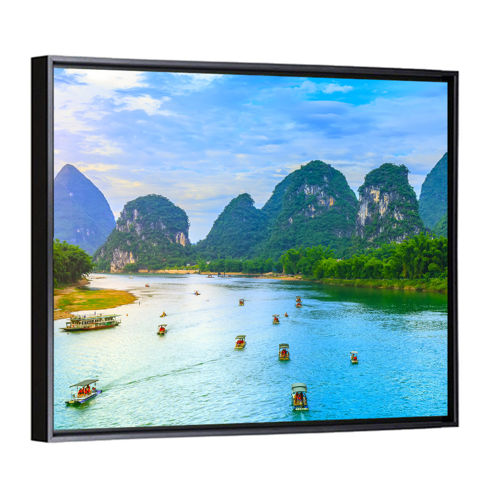 Guilin Lijiang River Landscape In Yangshuo Wall Art