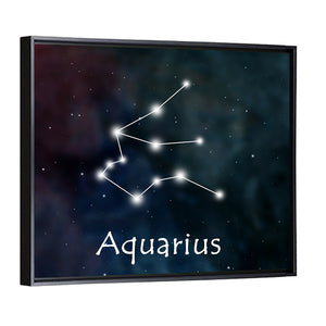 Aquarius Horoscope Constellation Wall Art