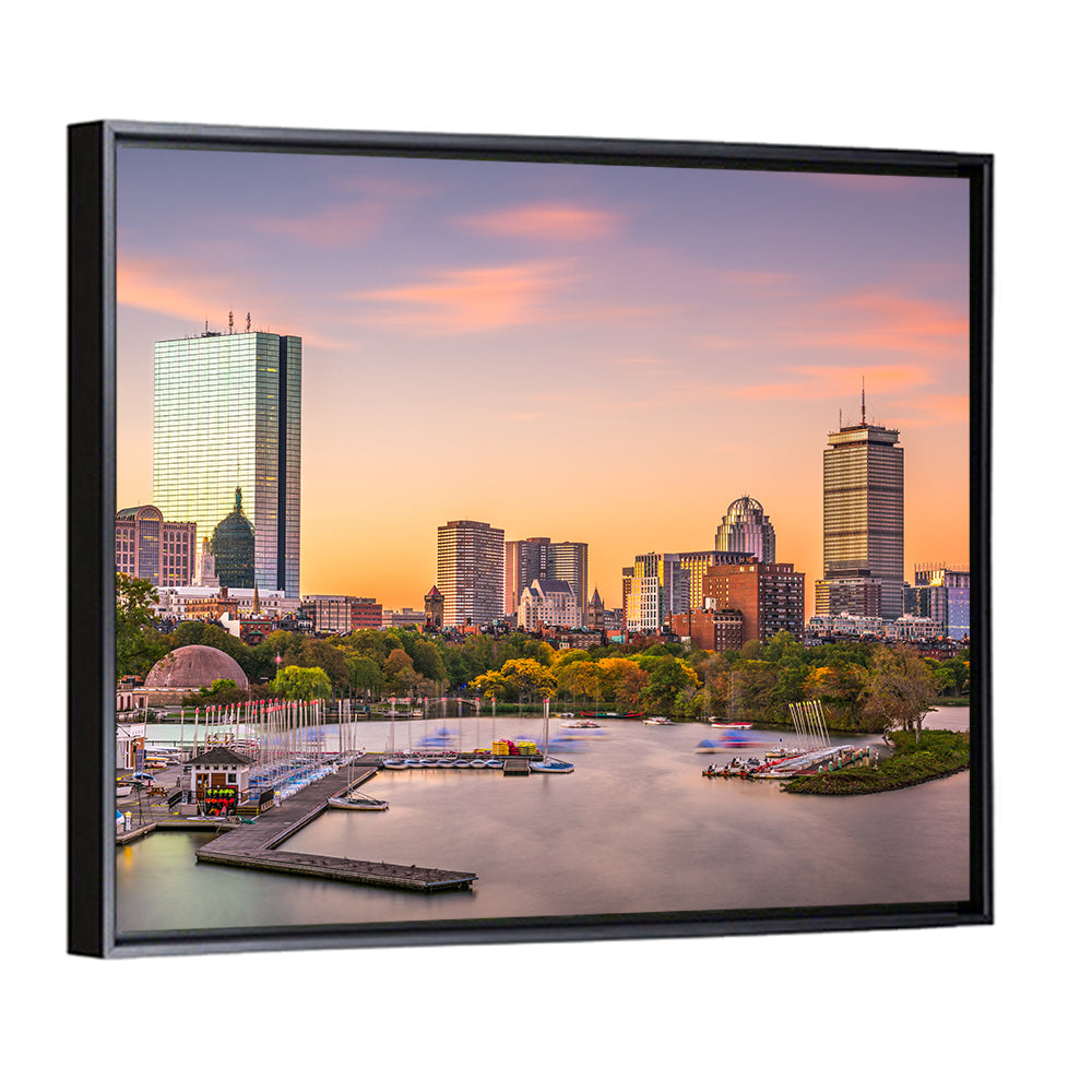 Boston Skyline at Sunset Wall Art