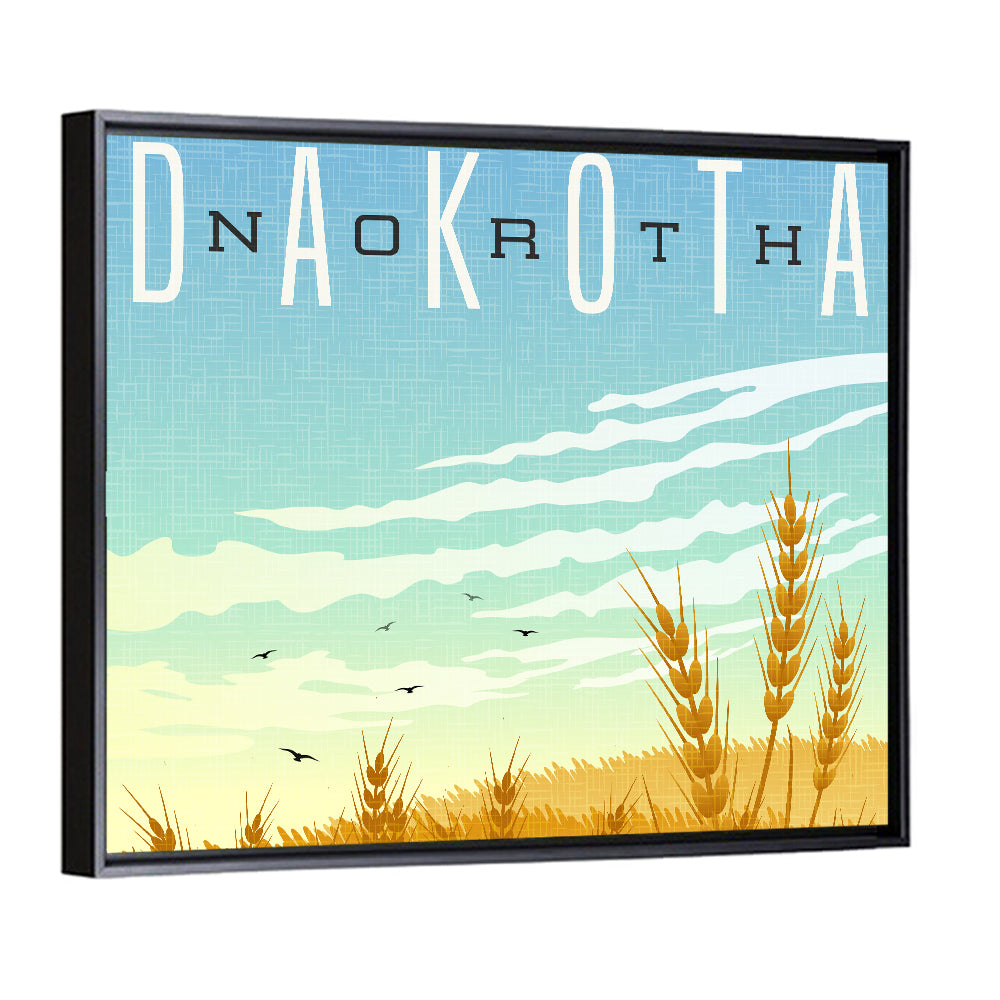 North Dakota Wheat Field Graphic Wall Art