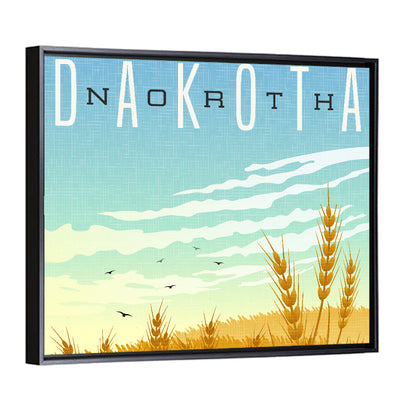 North Dakota Travel Poster Wall Art