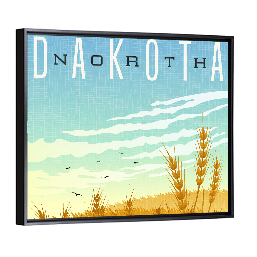 North Dakota Travel Poster Wall Art