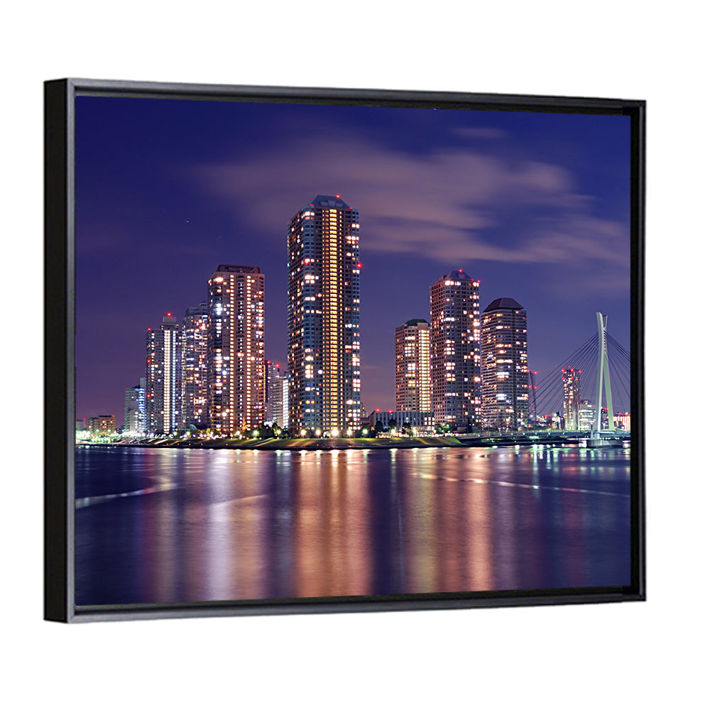 Tokyo Night Skyline Wall Art