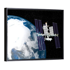Space Station Above Antarctica Wall Art