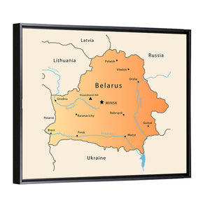 Belarus Map Wall Art