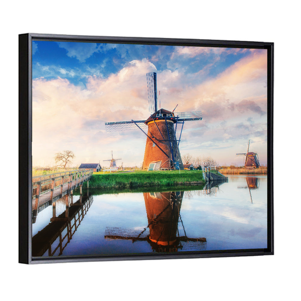 Traditional Dutch Windmills Wall Art