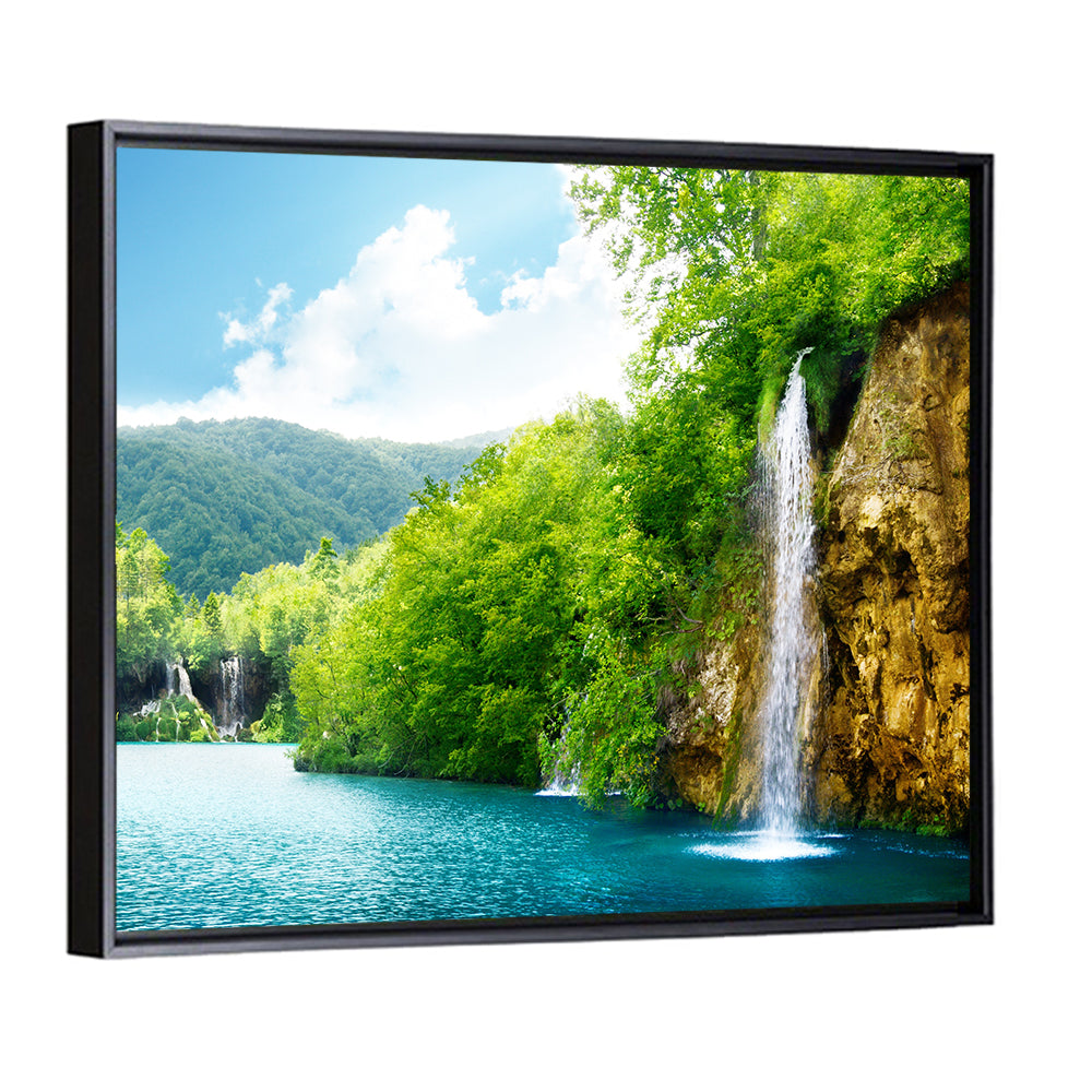 Deep Forest Waterfall Croatia Wall Art