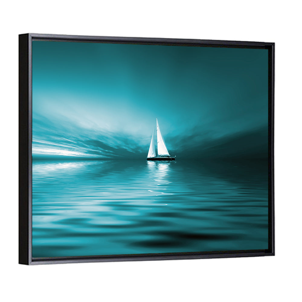 Sunset Sailboat Silhouette Wall Art