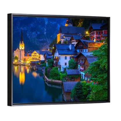 Hallstatt Village In Alps Wall Art