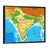 India Relief Map Wall Art
