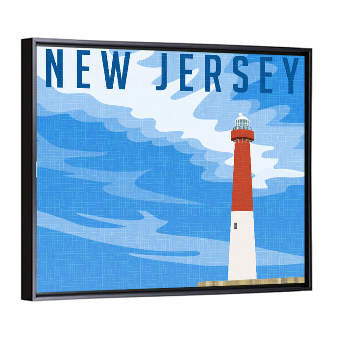 Barnegat Lighthouse, New Jersey Wall Art as a framed canvas