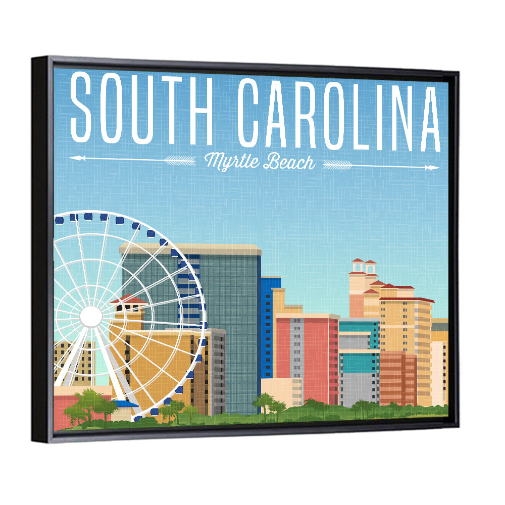 South Carolina Travel Poster Wall Art