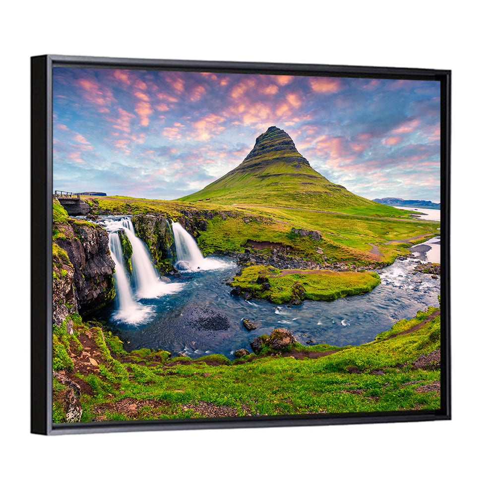 Kirkjufellsfoss Waterfall & Mountain Wall Art