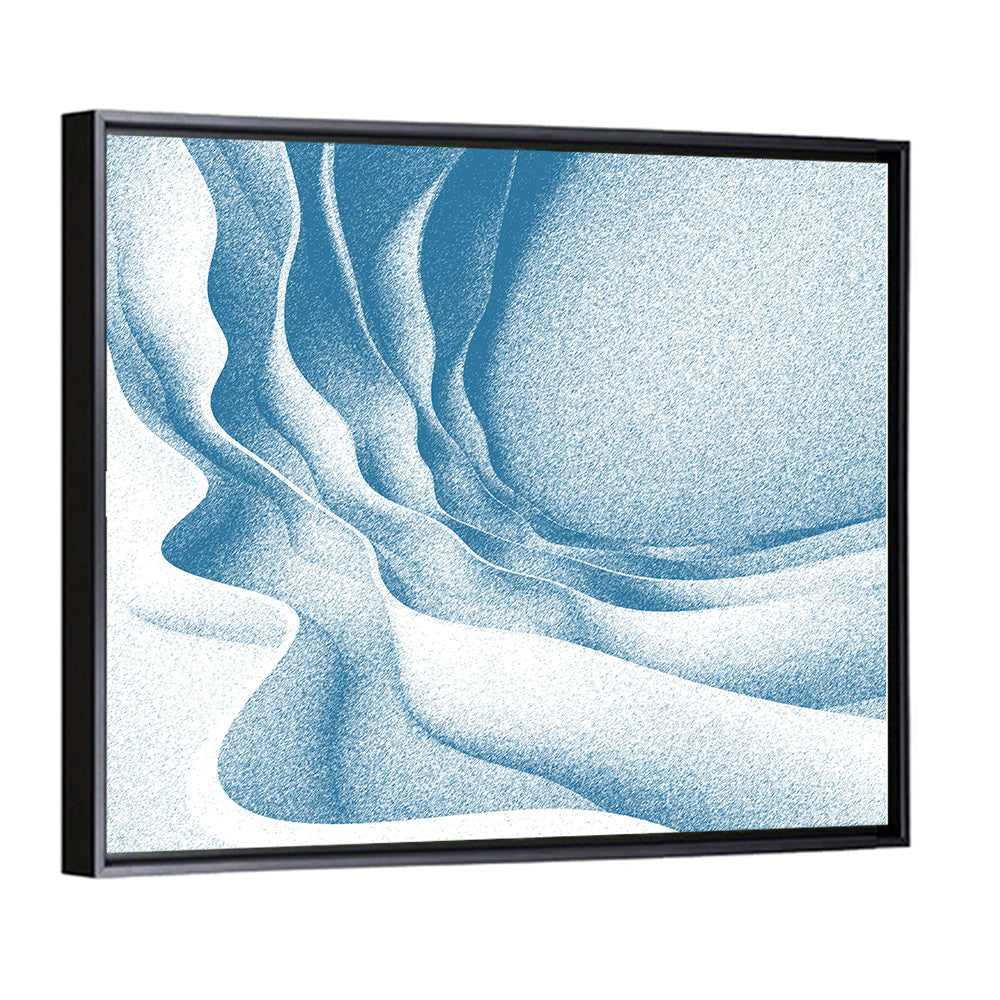 Blue Topographical Waves Wall Art