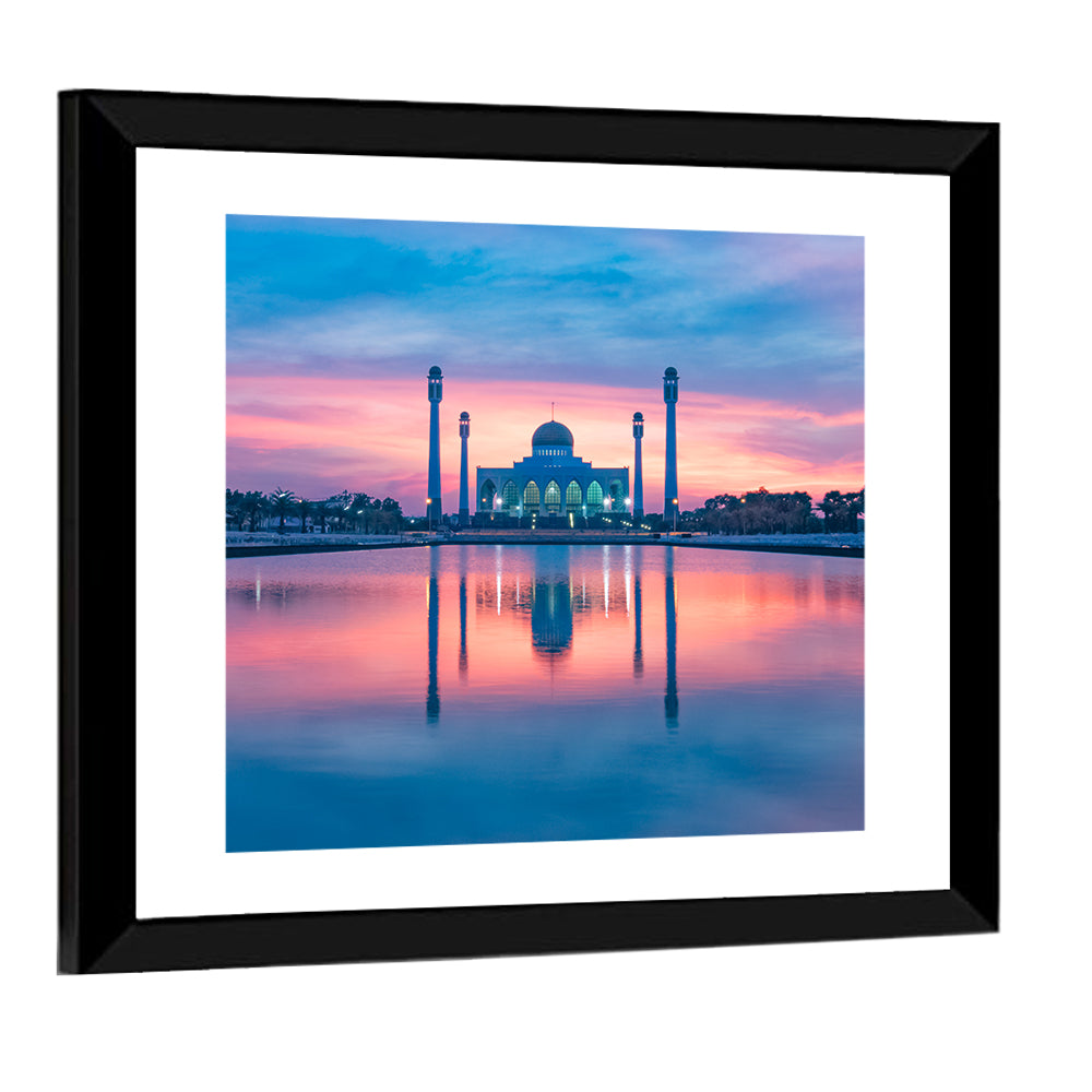 Central Mosque of Songkhla at Sunset Wall Art