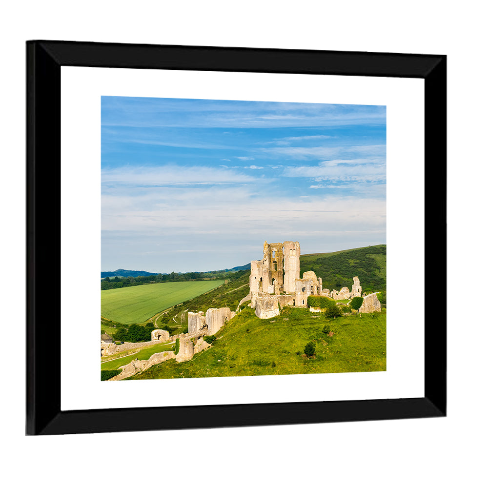 Corfe Castle Ruins Wall Art