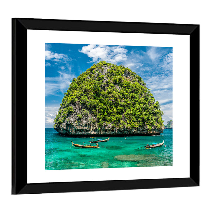 Krabi Limestone Karst Island Wall Art as a framed print