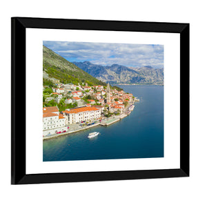 Scenic Coastal City Montenegro Wall Art