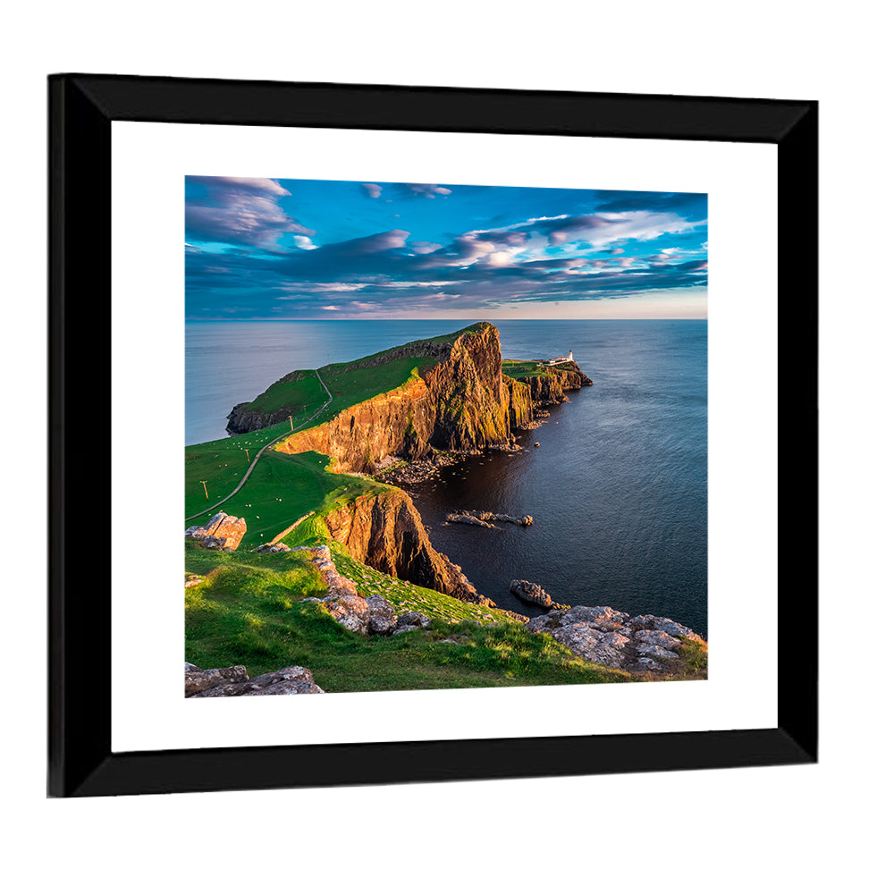 Neist Point Lighthouse In Scotland Wall Art