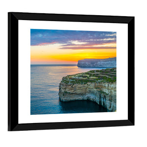 Sunset Over Sanap Cliffs Malta Wall Art