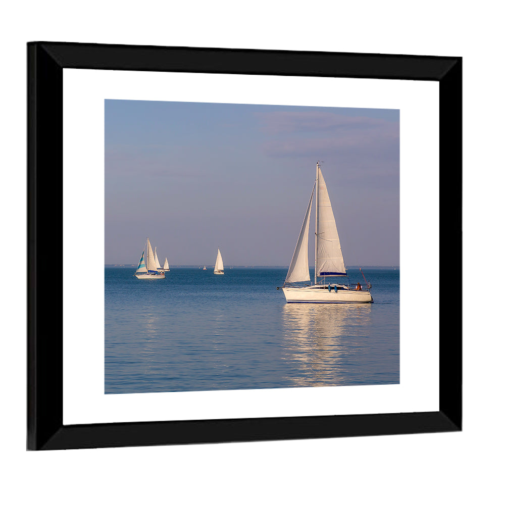 Sailboats on Lake Balaton Wall Art