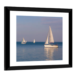 Lake Balaton With Sailboats Wall Art