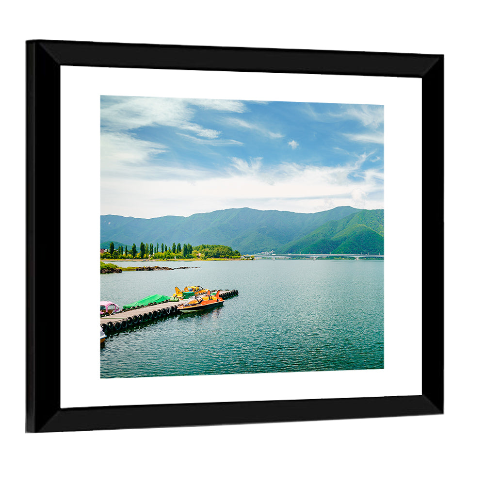 Lake Kawaguchi Mountain View Wall Art