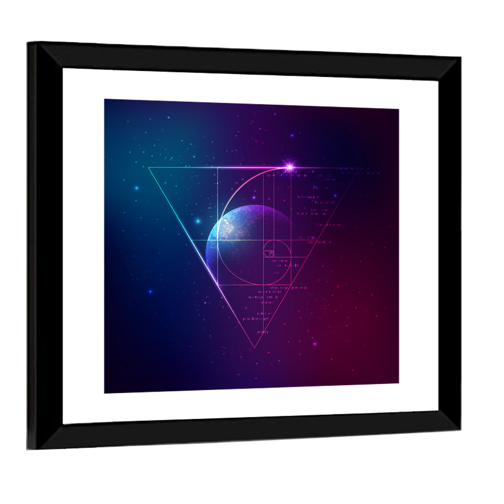 Golden Spiral Planet Wall Art