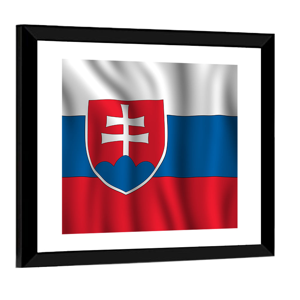 Slovak Flag with Heraldic Shield Wall Art