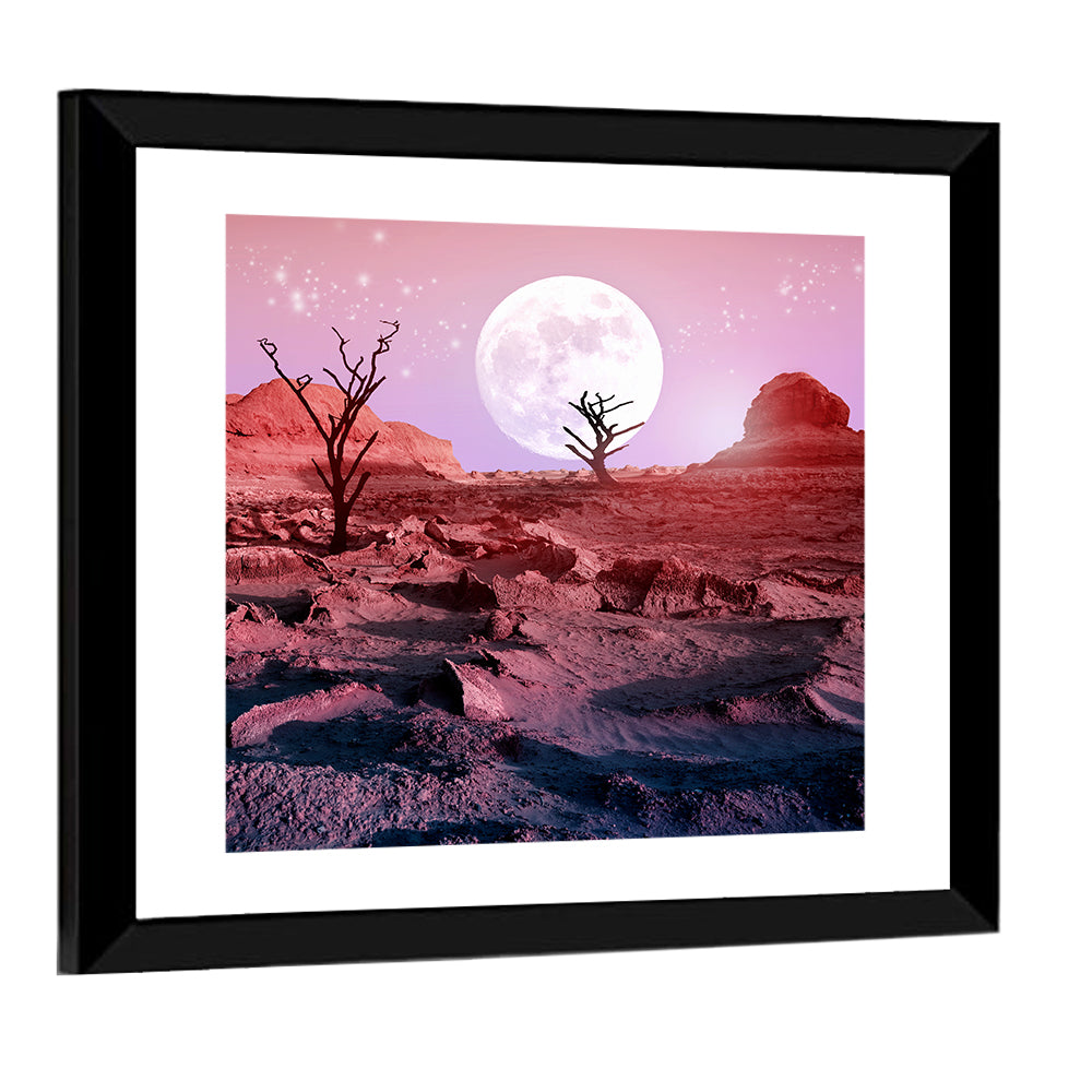 Dry Trees In The Desert Wall Art
