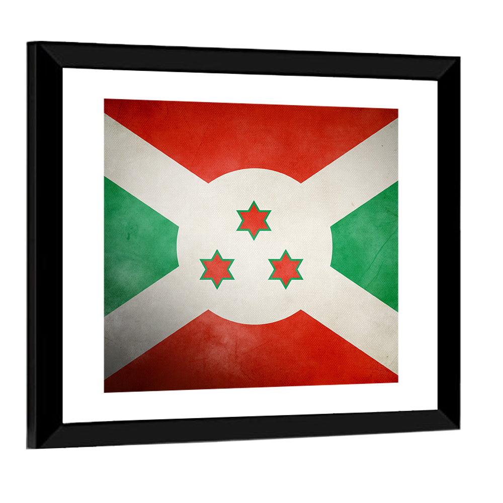 Vintage Burundi Flag Wall Art