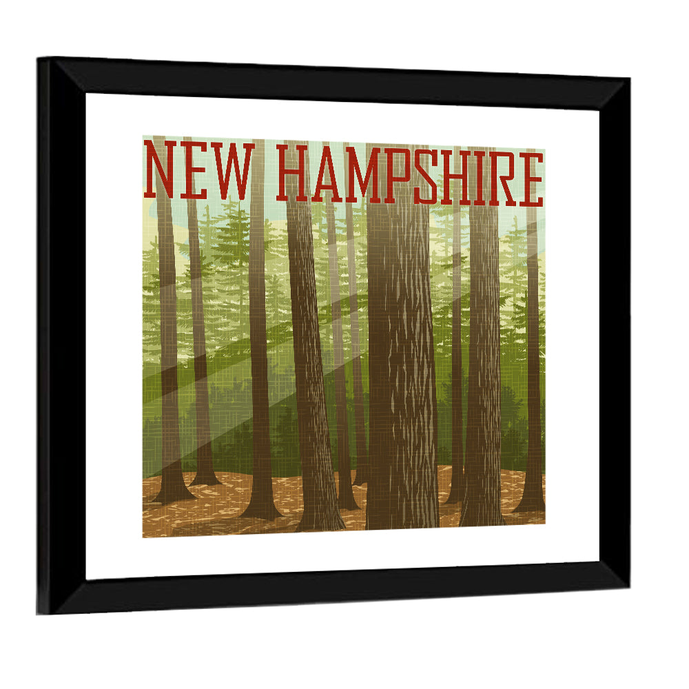 New Hampshire Forest Graphic Wall Art