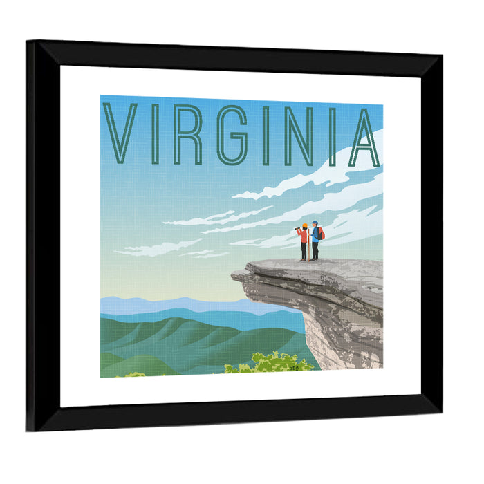Mcafee Knob Virginia Wall Art as a framed print