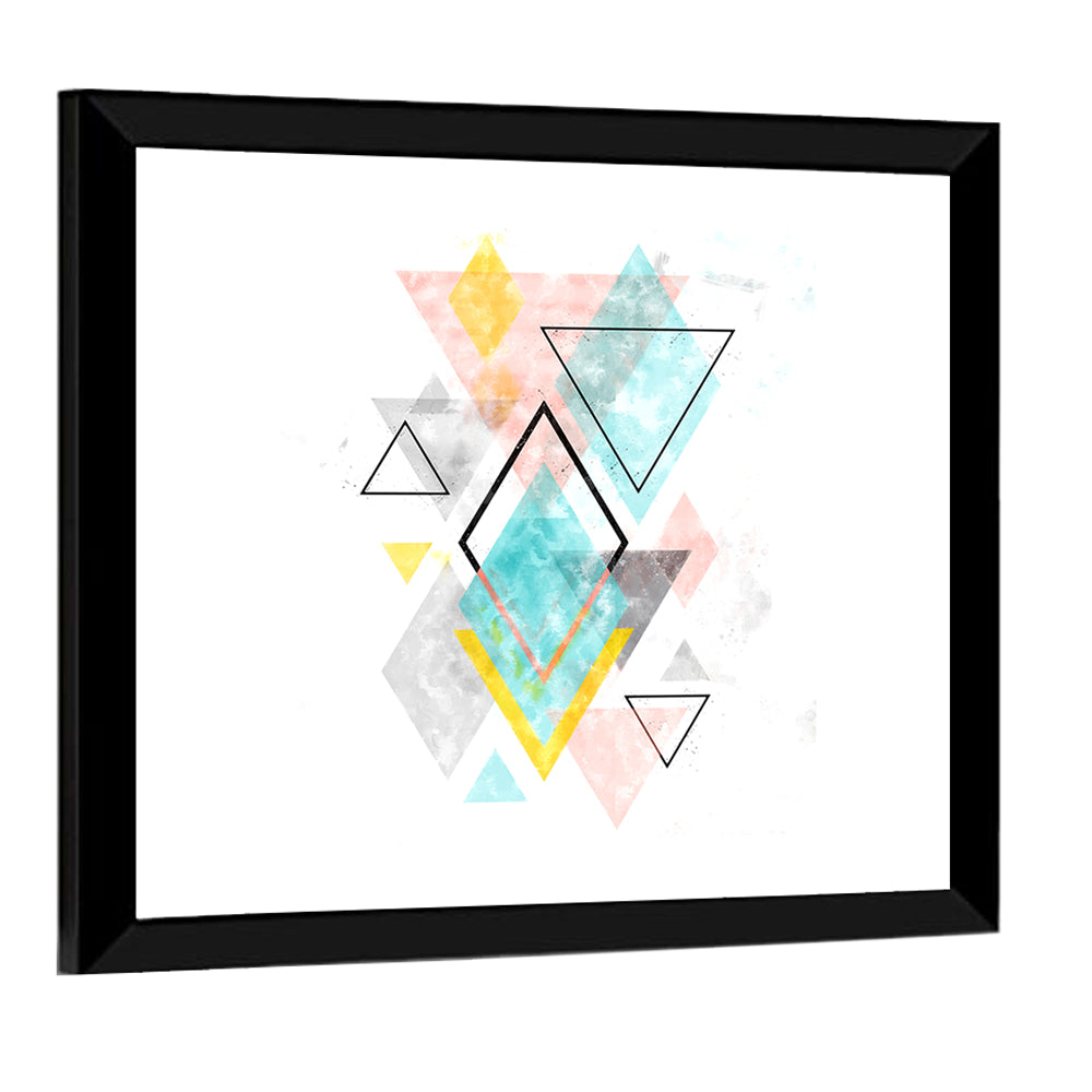 Scandinavian Diamond Geometry Wall Art
