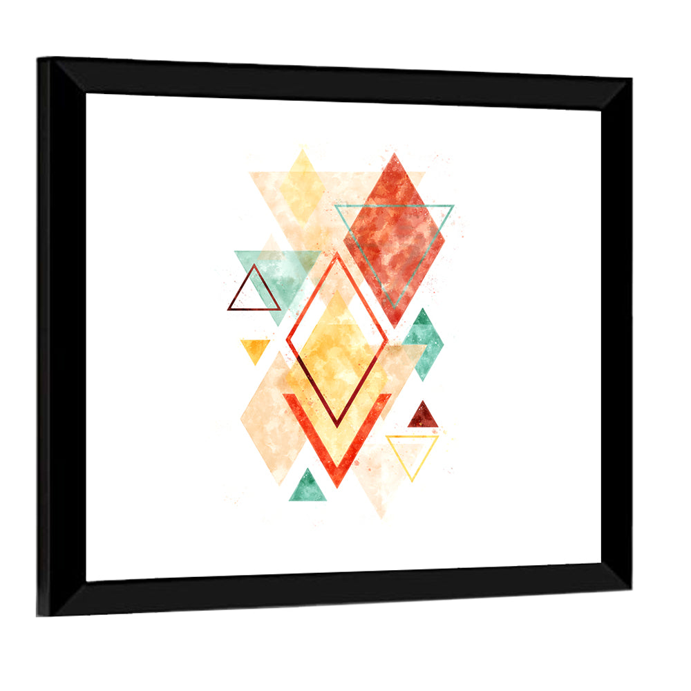 Scandinavian Geometric Diamond Wall Art