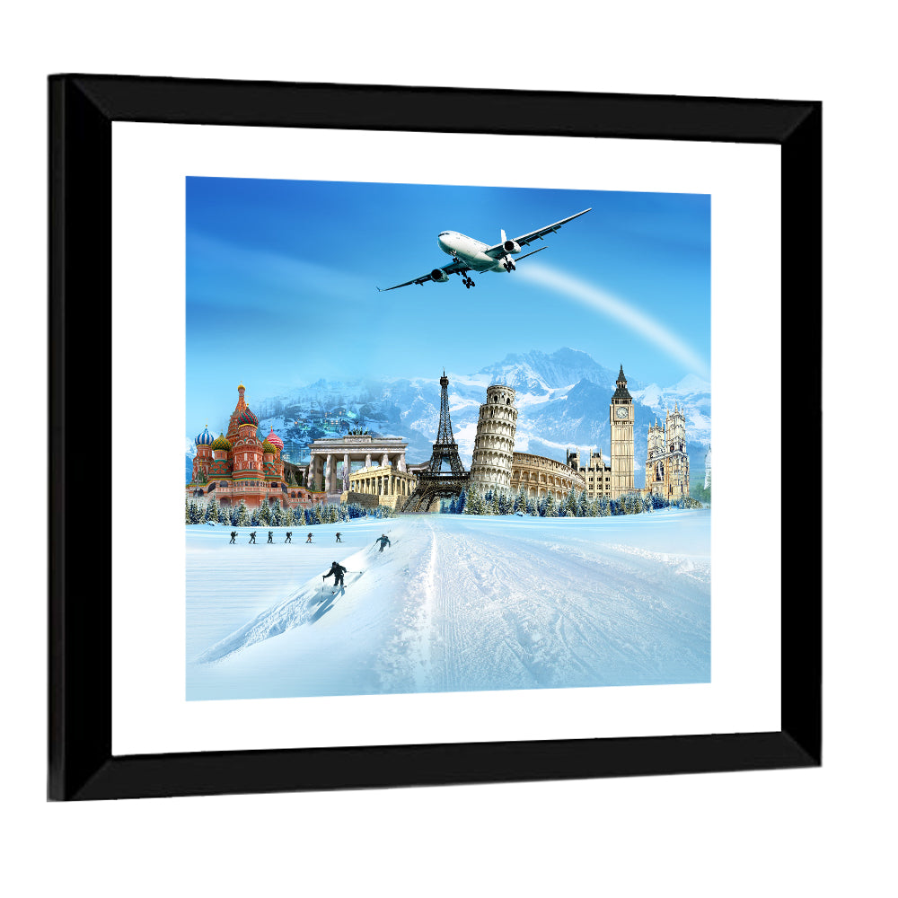 Global Landmarks Collage Wall Art