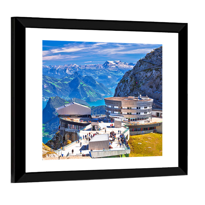 Mount Pilatus Kulm Summit View Wall Art as a framed print