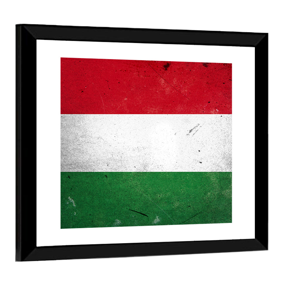 Vintage Hungarian Flag Wall Art
