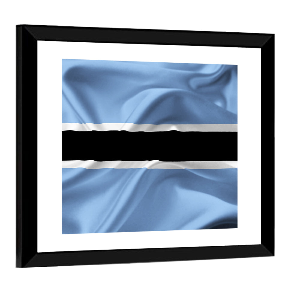 Rippled Botswana Flag Wall Art