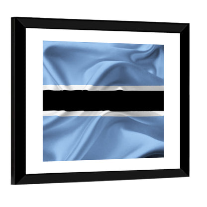 Waving Flag Of Botswana Wall Art