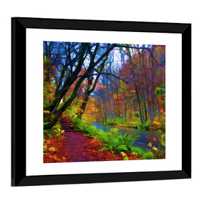 Autumn Colors Of Oirase River Wall Art