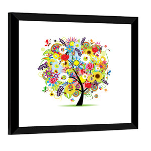 Floral Tree Artwork Wall Art