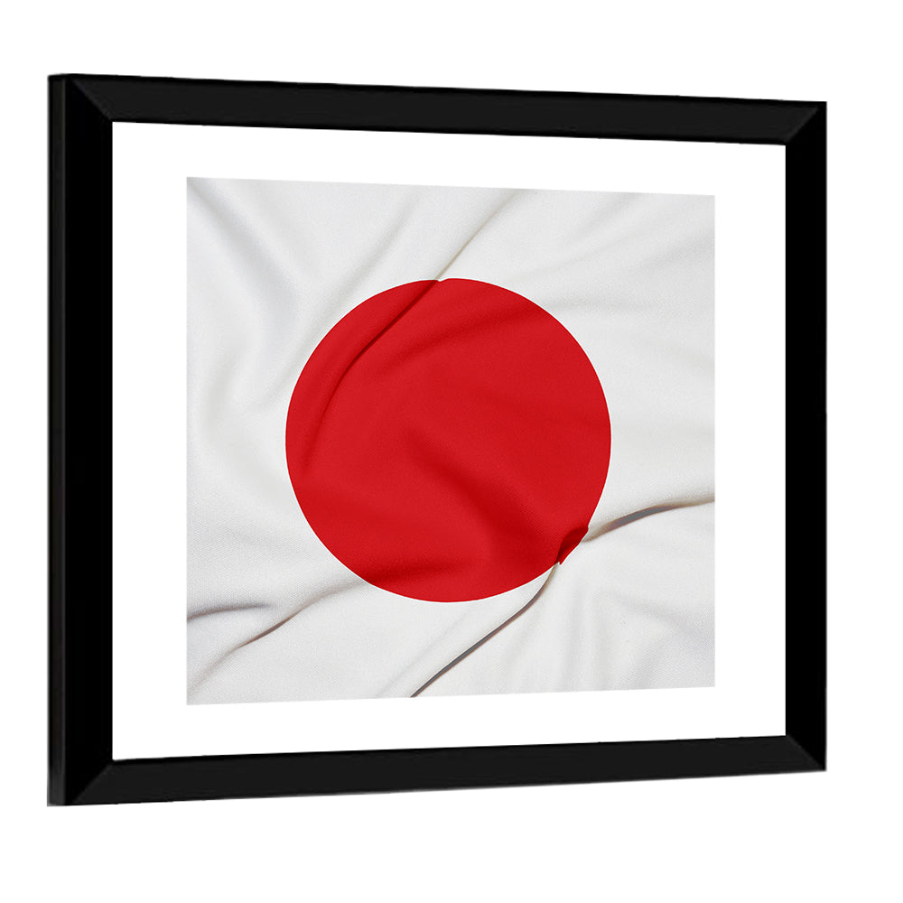 Japanese Flag Fabric Study Wall Art