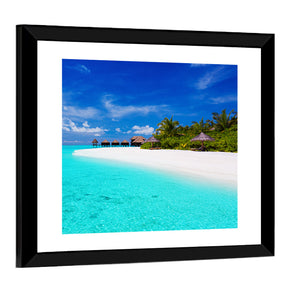 Tropical Island With Palm Trees Wall Art