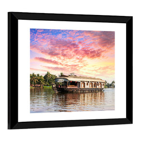 House Boat In Kerala India Wall Art