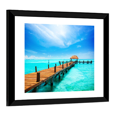 Tropic Paradise Jetty On Isla Mujeres Mexico Wall Art